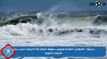 رسميًا.. اضطراب الملاحة وفرص سقوط أمطار غدًا الأربعاء حسب بيان الأرصاد الجوية